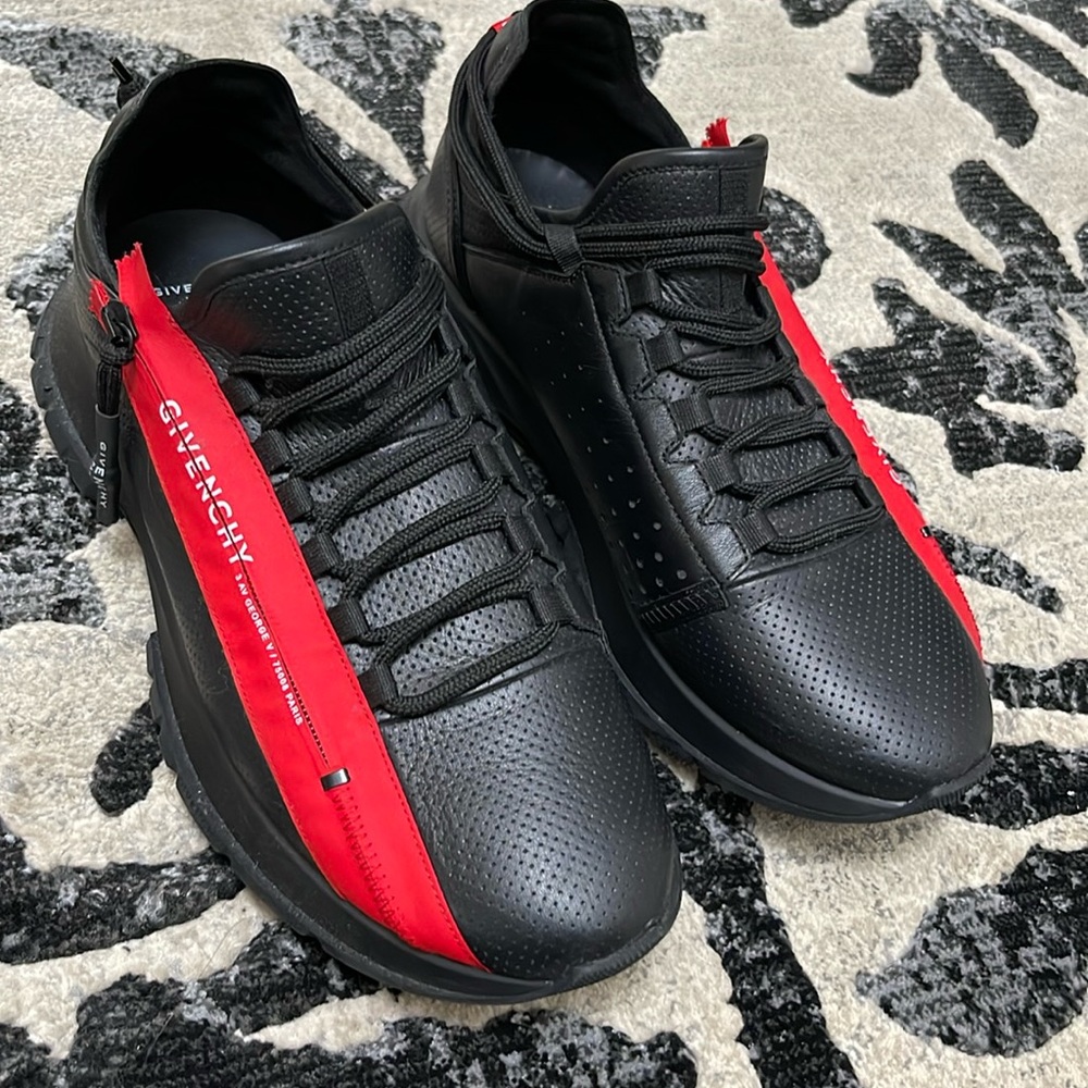 Givenchy mens black red sneakers size 45